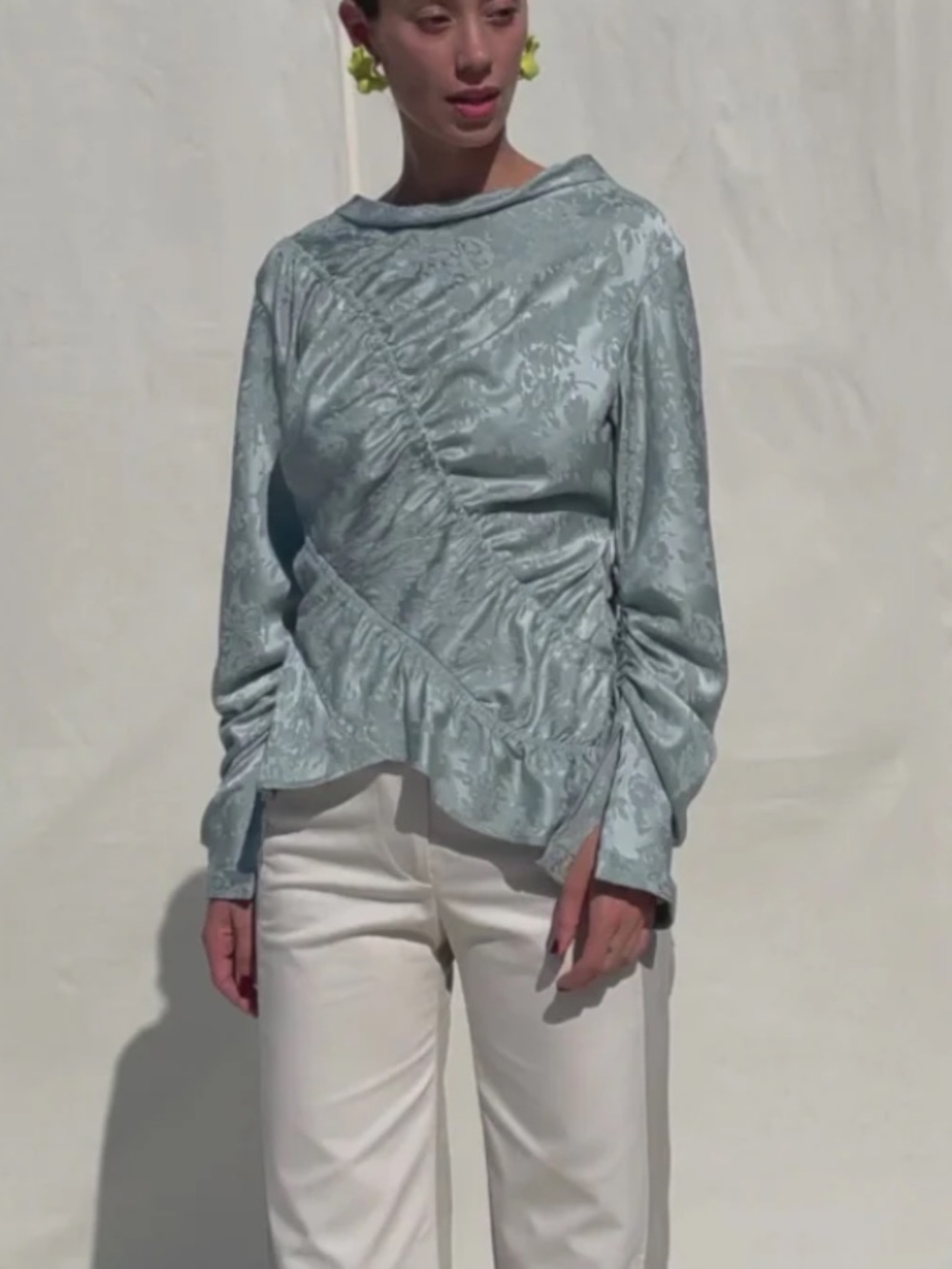 Siwula Ripples Shirt medium blue NWT